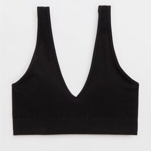 AERIE - Superchill Cotton Seamless Plunge Bralette - XL
